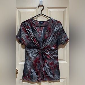 Reitmans Blouse with Deep V-Neck, Size Medium